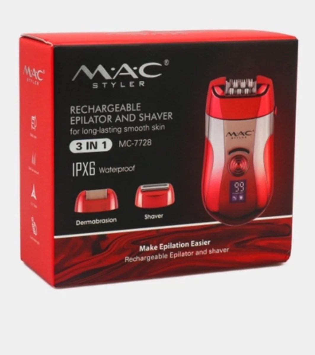 MAC Styler MC-7728 Женский беспроводной эпилятор-электробритва 3-в-1
