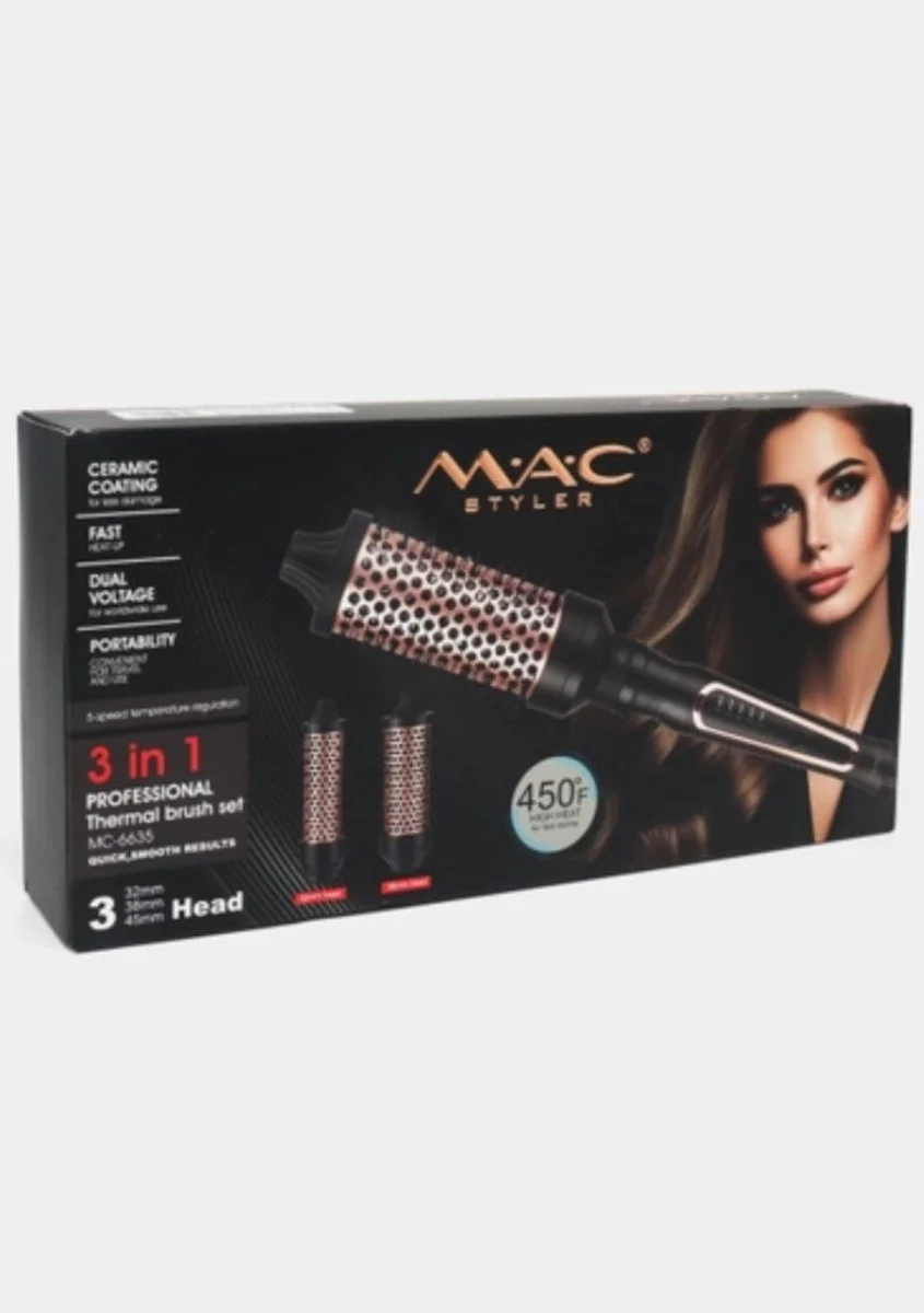 MAC Styler MC-6635 Профессиональный электрический термобраш (термощетка) 3-в-1