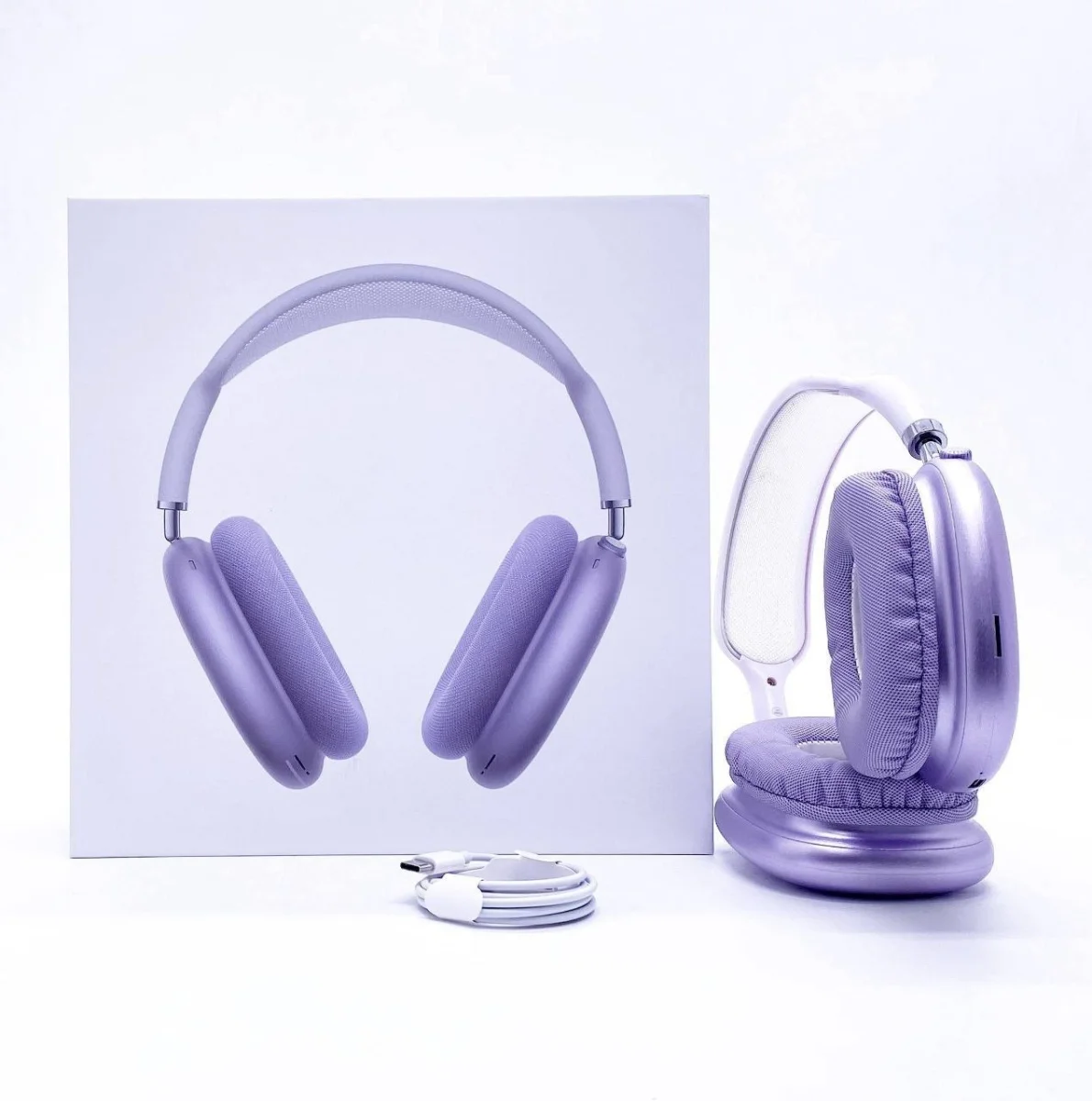 Bluetooth Airpods Max Lux Copy SBY A6 White Беспроводные наушники Фиолетовый цвет