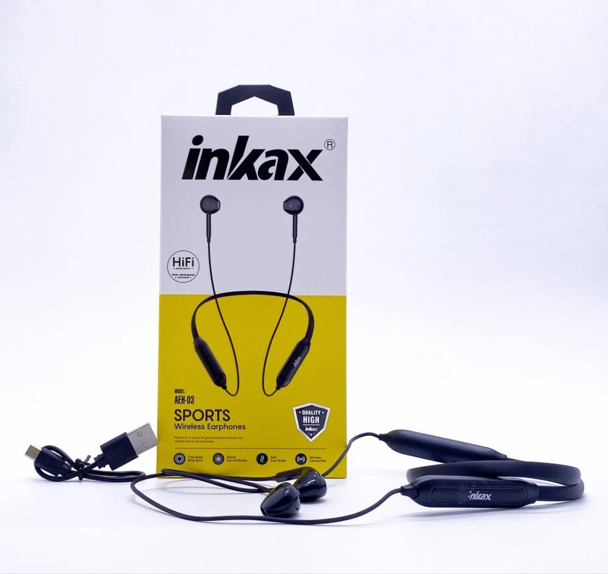 Inkax АЕН03 Беспроводные наушники Чёрный цвет