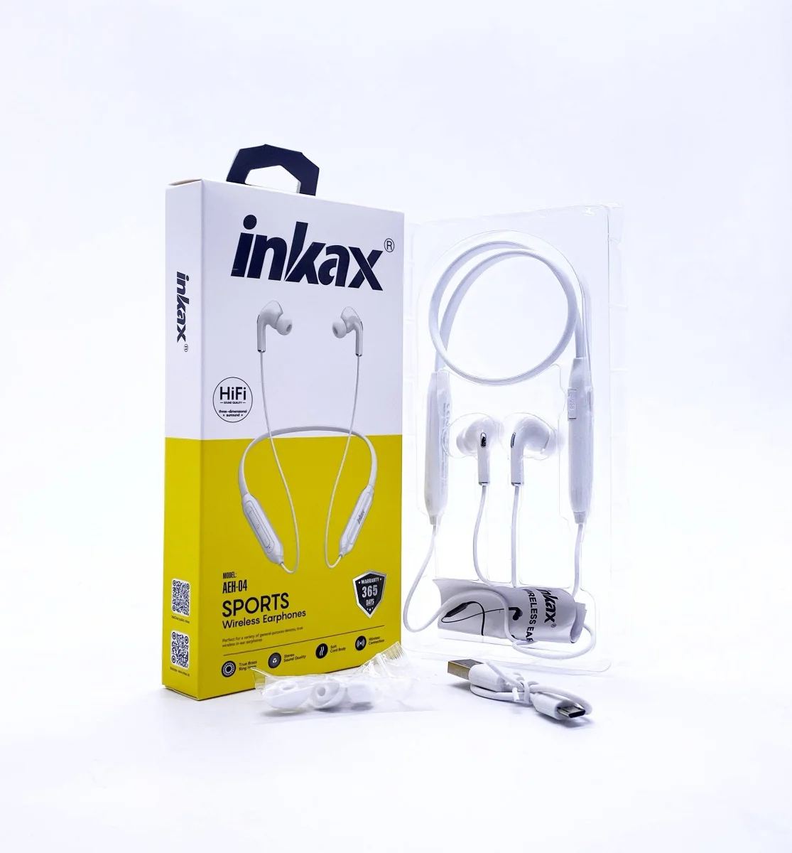 Inkax АЕН04 Беспроводные наушники Белый цвет