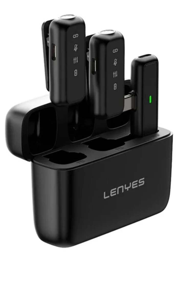 Микрофон Lenyes LM201ТС Type-С Беспроводная петличная радиосистема 3-в-1
