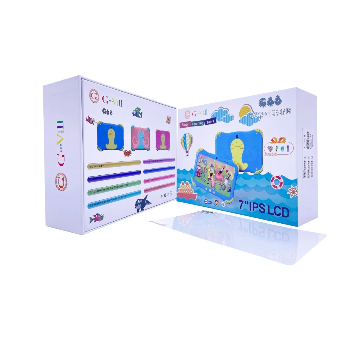 G Vill G66 7 inch Wifi+Sim 6GB/128GB Pink Планшет Розовый цвет