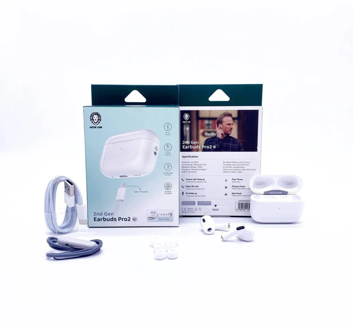 Earbuds Green Pro2 G1 2nd Gen Беспроводные наушники